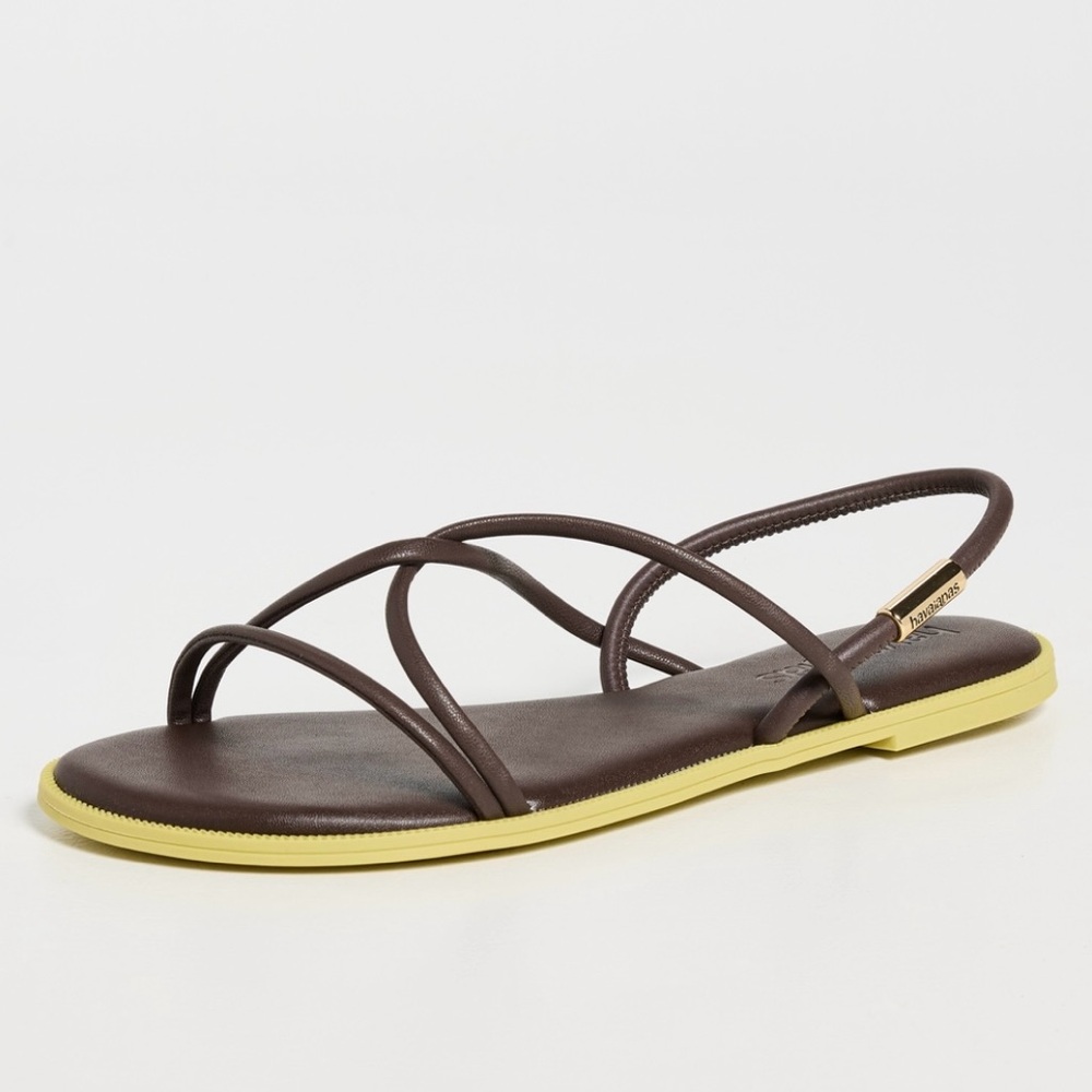 Havaianas Una Manga Sandal Brown and Yellow